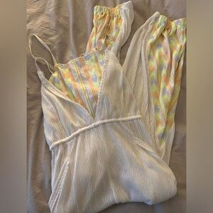 Free People Cream Jumpsuit